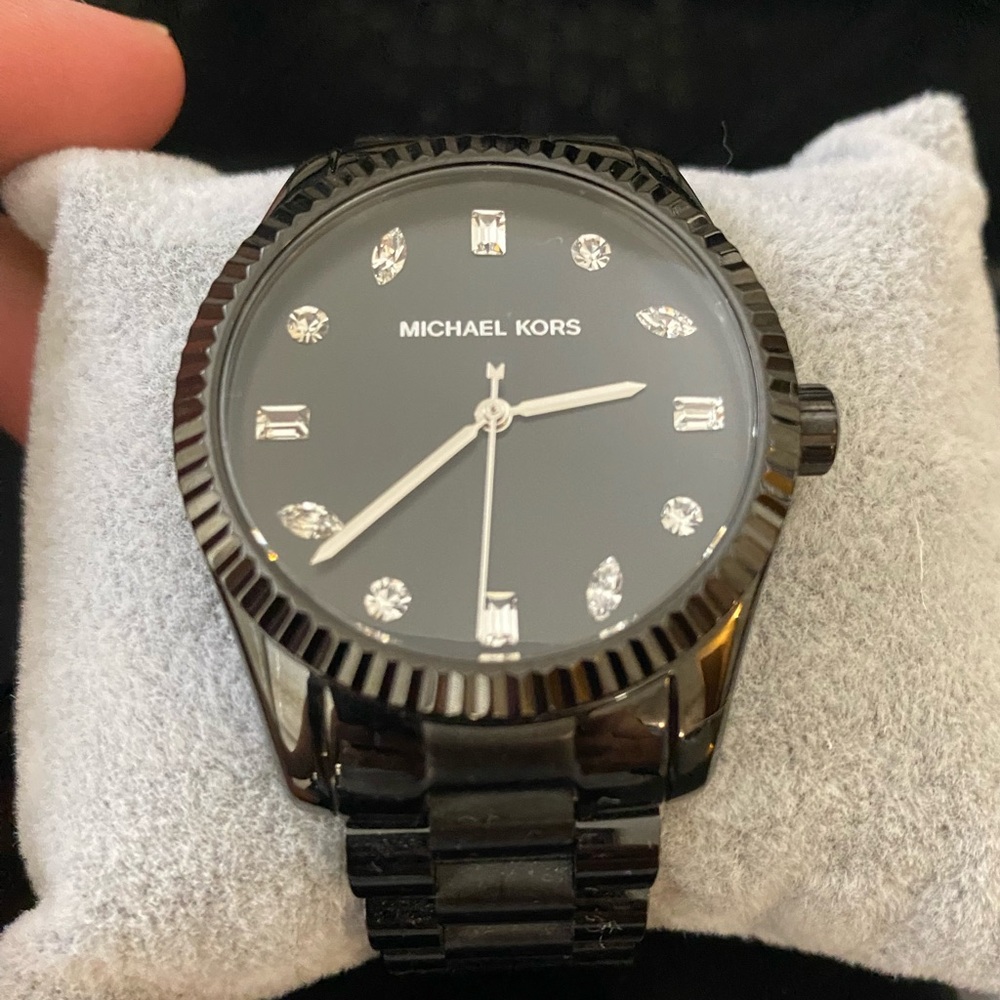 Michael Kors Black and Silver Men's Watch
